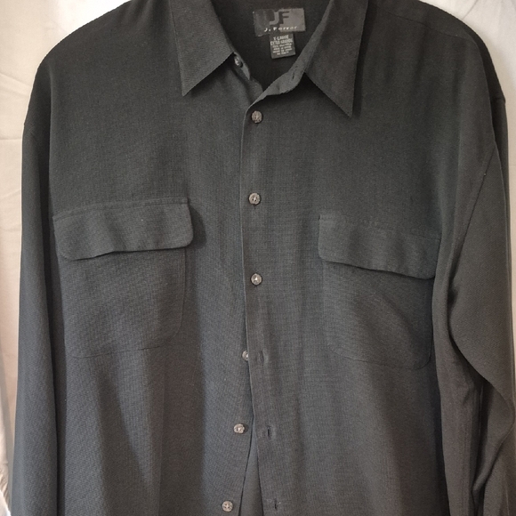 JF J.Ferrar Charcoal Textured Shirt - Picture 3 of 7